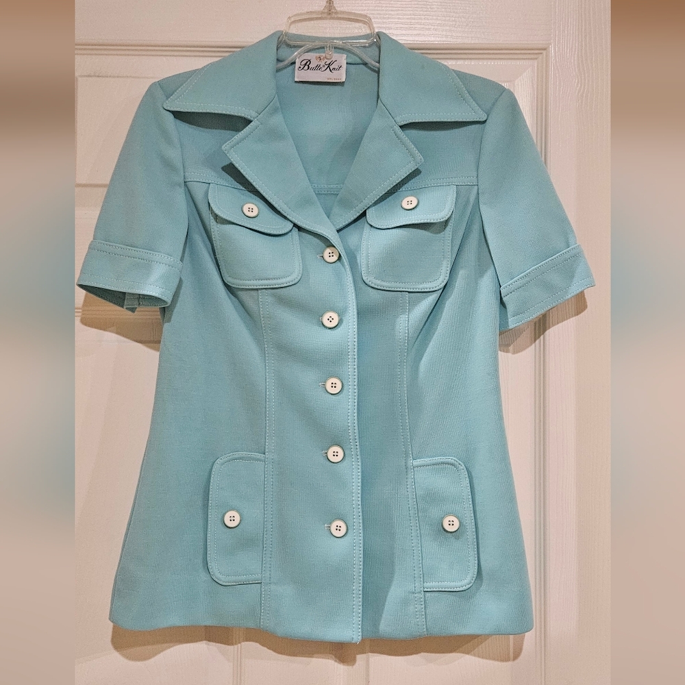 Butte Knit 70's Vintage Short Sleeve Blazer Sz S